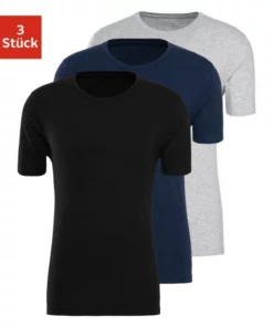 Bench. T-Shirt (3er-Pack) super geeignet zum Drunterziehen, perfekte Passform, aus elastischer Baumwolle Weiß, Schwarz, Schwarz | navy | grau-meliert -Bench Verkaufsgeschäft 053d20df daf5 5626 b4dc 611dd7afbdba