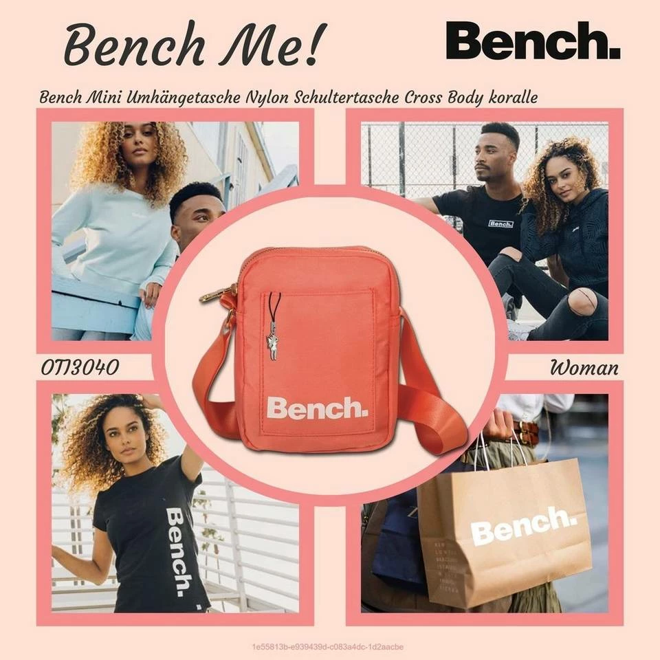 Bench. Umhängetasche »D2OTI304O Bench sportliche MiniBag Umhängetasche« (Umhängetasche), Damen, Jugend Tasche aus Nylon, Größe ca. 14cm in orange, koralle 2 Bench. Umhängetasche »D2OTI304O Bench sportliche MiniBag Umhängetasche« (Umhängetasche), Damen, Jugend Tasche aus Nylon, Größe ca. 14cm in orange, koralle – Bild 2