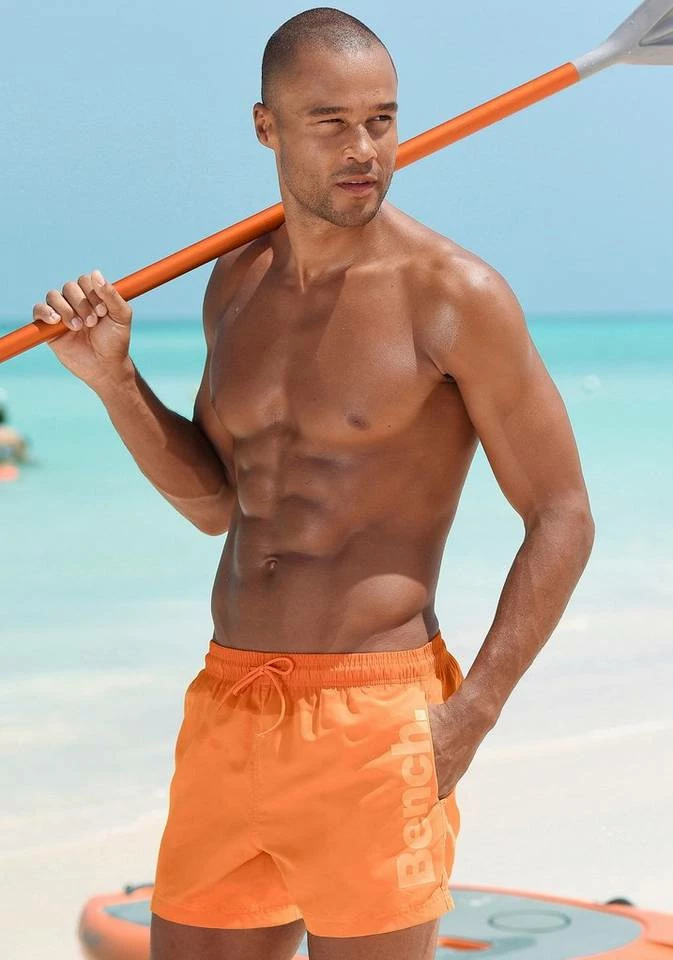 Bench. Badeshorts, mit seitlichem Logoschriftzug Blau, Orange, Gelb, Grün 7 Bench. Badeshorts, mit seitlichem Logoschriftzug Blau, Orange, Gelb, Grün – Bild 7