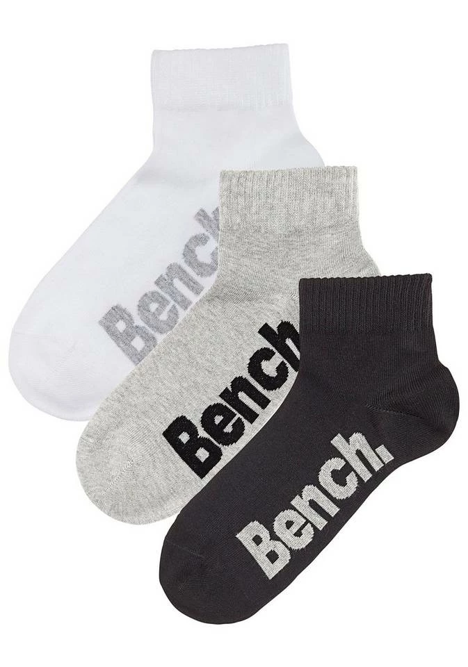 Bench. Kurzsocken (3-Paar) mit bequemen Rippbündchen Schwarz | weiß | grau, Schwarz, Jeans 5 Bench. Kurzsocken (3-Paar) mit bequemen Rippbündchen Schwarz | weiß | grau, Schwarz, Jeans – Bild 5