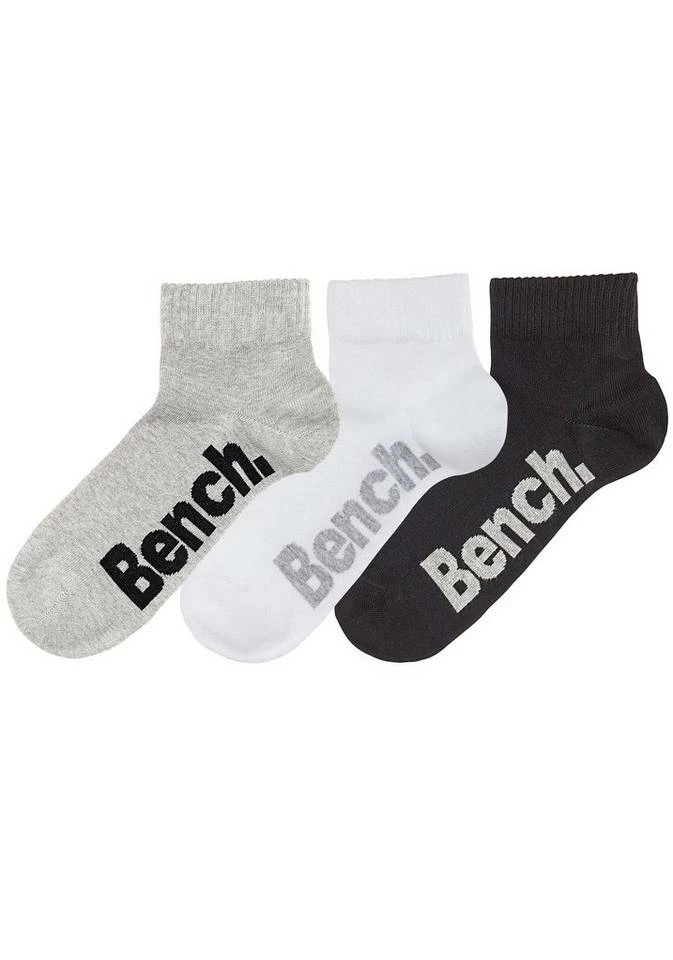 Bench. Kurzsocken (3-Paar) mit bequemen Rippbündchen Schwarz | weiß | grau, Schwarz, Jeans 4 Bench. Kurzsocken (3-Paar) mit bequemen Rippbündchen Schwarz | weiß | grau, Schwarz, Jeans – Bild 4