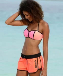 Bench. Badeshorts, mit Kontrastdetails T&uuml;rkis, Pink, Orange, Schwarz -Bench Verkaufsgeschäft 15669137