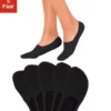Bench. Füßlinge (5-Paar) für weit ausgeschnittene Schuhe Wei&szlig;, Schwarz