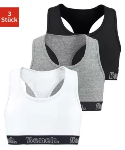 Bench. Bustier (3 Stück) mit Ringerrücken Rose | wei&szlig; | grau-meliert, Schwarz | wei&szlig; | grau-meliert -Bench Verkaufsgeschäft 19021922