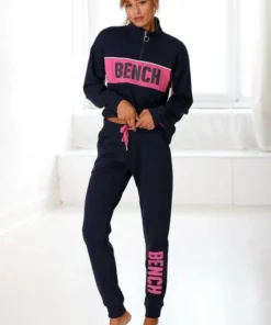 Bench. Sweatshirt »Contrast« im Color-Blocking Design mit Logoprint Grau-meliert-pfirsich, Navy-pink, Wei&szlig;-schwarz -Bench Verkaufsgeschäft 19ac2bfb f2a4 534a b9b2 1c7a4e44ef4d