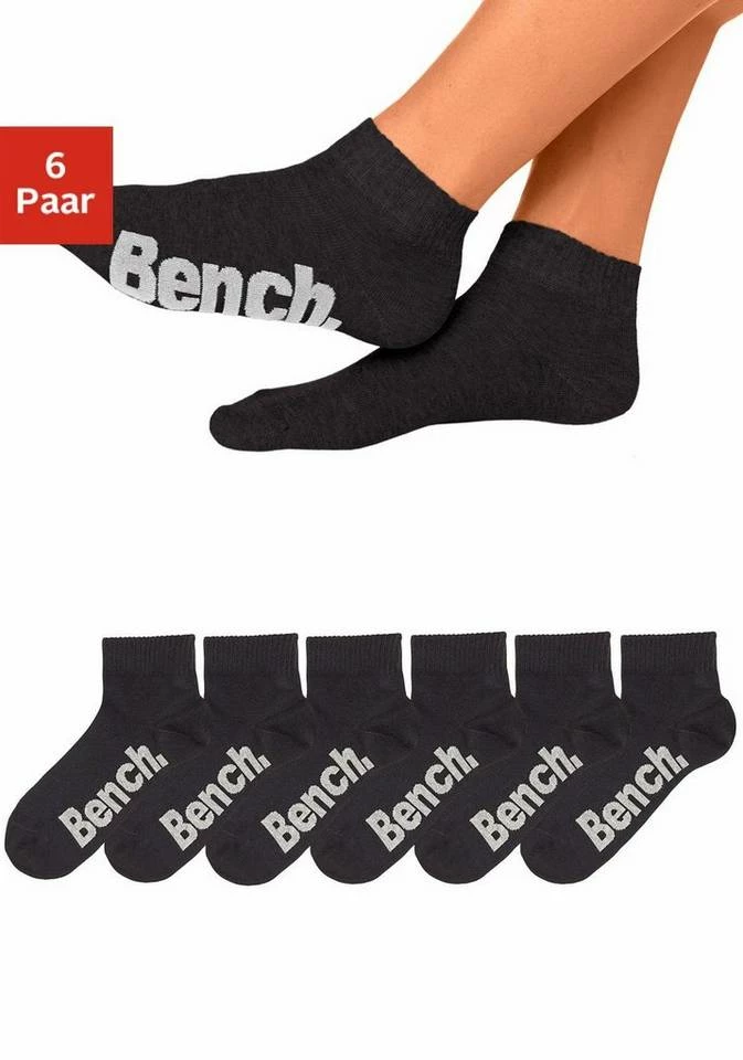 Bench. Kurzsocken (6-Paar) mit komfortablem Rippbündchen Schwarz, Schwarz | weiß | grau 6 Bench. Kurzsocken (6-Paar) mit komfortablem Rippbündchen Schwarz, Schwarz | weiß | grau – Bild 6