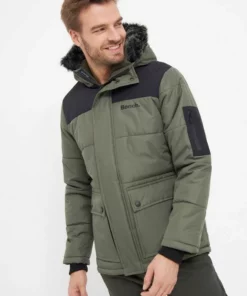 Bench. Regenmantel »Tillor« Fake-Fur, Handytasche, Cargotaschen, Logo Khaki, Schwarz -Bench Verkaufsgeschäft 201a5ec3 5a14 5ee0 94c0 61507c3a2456