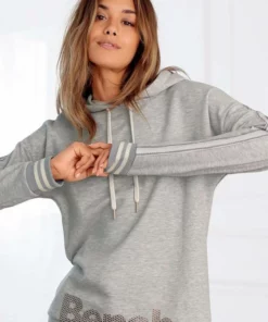 Bench. Kapuzensweatshirt mit gestreiftem Bund und Glanzprint Apricot, Grau-meliert, Mint 18 Bench. Kapuzensweatshirt mit gestreiftem Bund und Glanzprint Apricot, Grau-meliert, Mint -Bench Verkaufsgeschäft 20547715