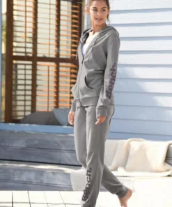 Bench. Kapuzensweatjacke meliert mit Logodruck Anthrazit-meliert, Hellgrau-meliert -Bench Verkaufsgeschäft 21025208