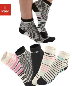 Bench. Kurzsocken (5-Paar) im Streifendesign