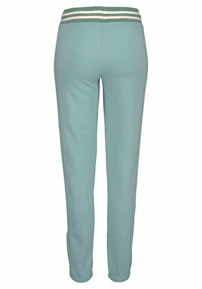 Bench. Relaxhose mit gestreiftem Bund und Glanzprint Grau-meliert, Mint, Apricot 3 Bench. Relaxhose mit gestreiftem Bund und Glanzprint Grau-meliert, Mint, Apricot – Bild 3