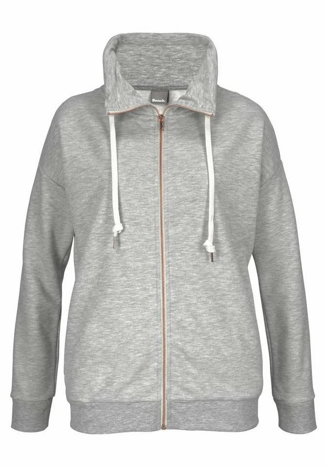 Bench. Sweatjacke mit Glanzprint am Stehkragen Apricot, Mint, Grau-meliert 2 Bench. Sweatjacke mit Glanzprint am Stehkragen Apricot, Mint, Grau-meliert – Bild 2