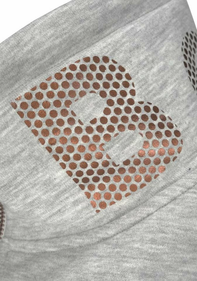 Bench. Sweatjacke mit Glanzprint am Stehkragen Apricot, Mint, Grau-meliert 5 Bench. Sweatjacke mit Glanzprint am Stehkragen Apricot, Mint, Grau-meliert – Bild 5