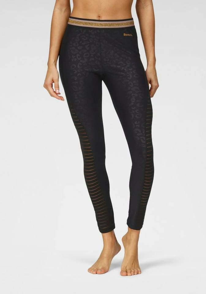 Bench. Leggings mit Leodruck und Mesh-Einsatz Nougat-leo, Schwarz-leo 6 Bench. Leggings mit Leodruck und Mesh-Einsatz Nougat-leo, Schwarz-leo – Bild 6