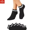 Bench. Kurzsocken (6-Paar) mit doppelten Bündchen Schwarz, Weiß-schwarz-grau