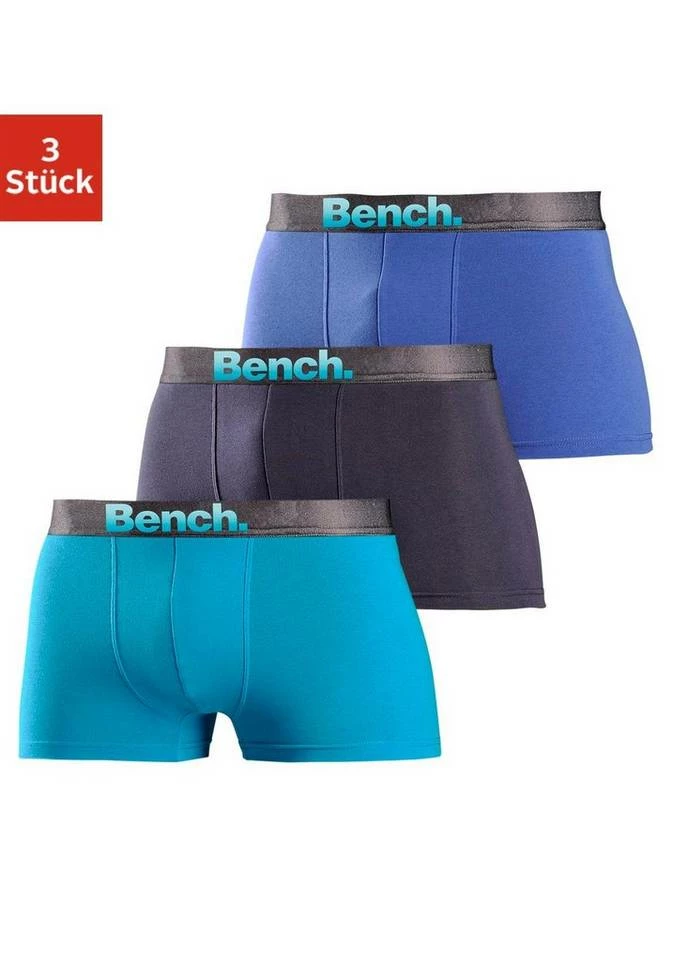 Bench. Boxer (3 Stück) mit Logo Webbund Türkis | marine | blau, Anthrazit | schwarz | grau-meliert, Schwarz 1 Bench. Boxer (3 Stück) mit Logo Webbund Türkis | marine | blau, Anthrazit | schwarz | grau-meliert, Schwarz