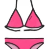 Bench. Triangel-Bikini mit Logoprint an Top und Hose Schwarz-weiß, Türkis-schwarz, Pink-schwarz