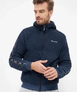 Bench. Fleecejacke »Plaint« Stickerei, Sportives Seitenband Schwarz, Navy, Grau -Bench Verkaufsgeschäft 31521e9e 90a6 5816 b3fd 35a7e7824f96