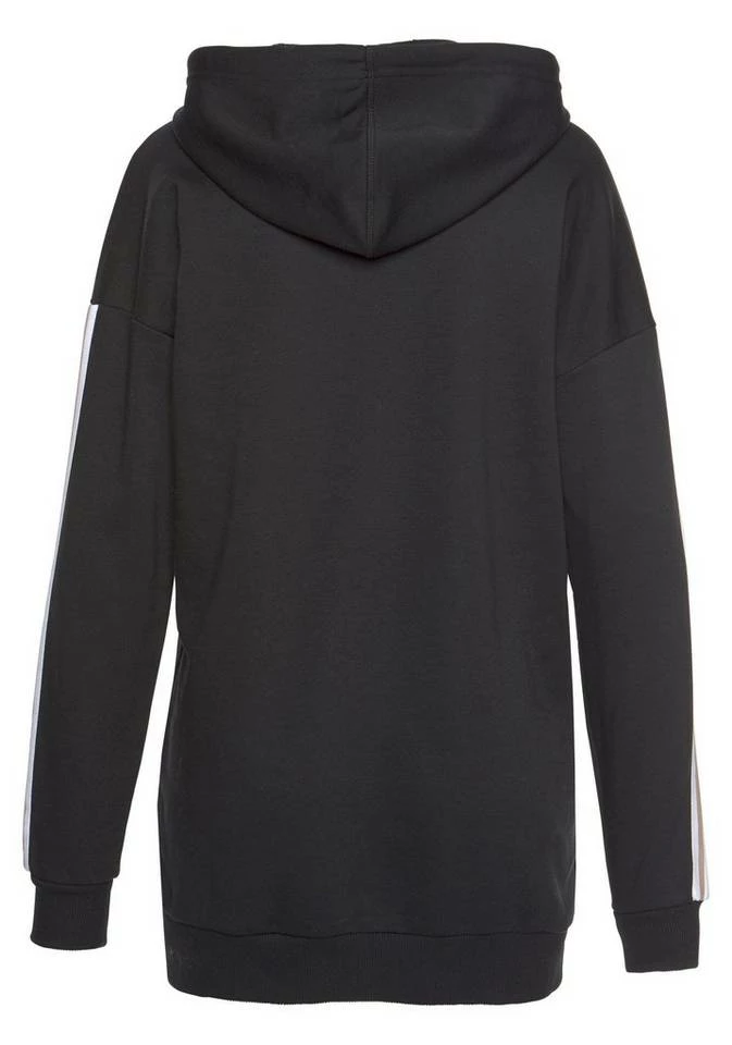 Bench. Kapuzensweatjacke in langer Form mit Zipper Camelfarben-weiß, Schwarz-weiß 3 Bench. Kapuzensweatjacke in langer Form mit Zipper Camelfarben-weiß, Schwarz-weiß – Bild 3