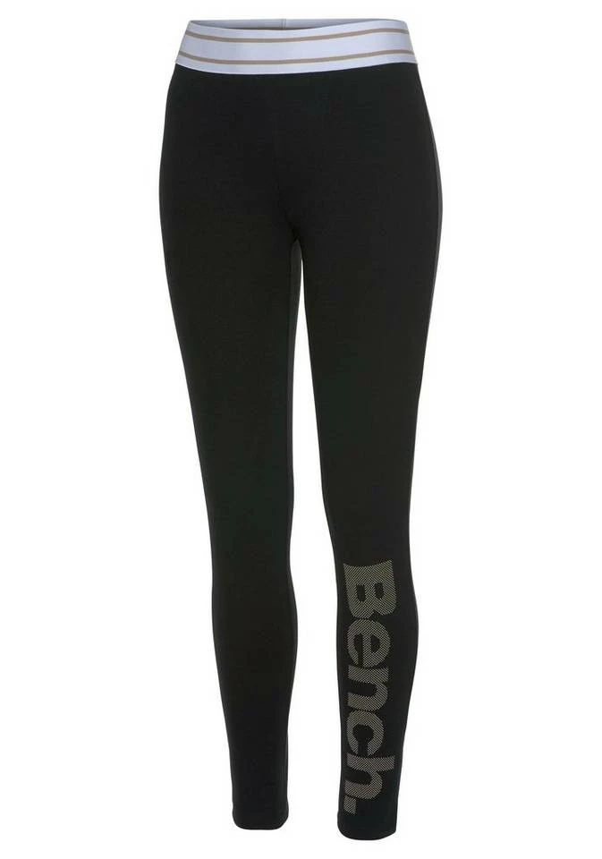Bench. Leggings mit gestreiftem Wäschebund und Logodruck 4 Bench. Leggings mit gestreiftem Wäschebund und Logodruck – Bild 4