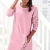 Bench. Sweatkleid mit seitlichem Logoprint Ecru-schwarz, Rosa-schwarz, Mint-schwarz, Anthrazit-schwarz