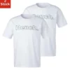 Bench. T-Shirt »Homewear« (2er-Pack) mit Bench. Print vorn Weiß | weiß, Petrol | schwarz, Grau-meliert | navy, Schwarz | schwarz