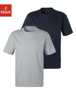 Bench. T-Shirt »Homewear« (2er-Pack) Basic in uni Weiß, Grau-meliert | navy, Petrol | schwarz -Bench Verkaufsgeschäft 34851544