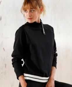 Bench. Sweater mit Stehkragen und gestreiftem Bund Schwarz, Ecru -Bench Verkaufsgeschäft 35214875