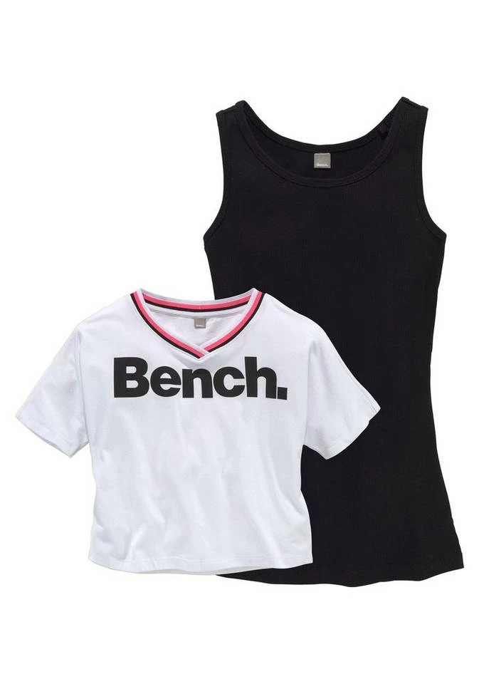Bench. T-Shirt (Set, 2-tlg., mit Top) mit farbigem Halsausschnitt 2 Bench. T-Shirt (Set, 2-tlg., mit Top) mit farbigem Halsausschnitt – Bild 2