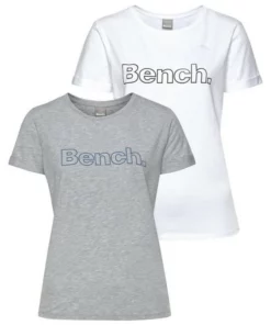 Bench. T-Shirt Schwarz | weiß, Rot | weiß, Hellgrau-meliert | weiß -Bench Verkaufsgeschäft 35887842