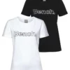 Bench. T-Shirt Schwarz | wei&szlig;, Rot | wei&szlig;, Hellgrau-meliert | wei&szlig;