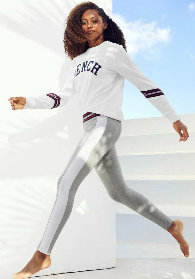 Bench. Sweatshirt mit Logo Tape an den Ärmeln Dunkelrosa-rosa, Weiß 6 Bench. Sweatshirt mit Logo Tape an den Ärmeln Dunkelrosa-rosa, Weiß – Bild 6