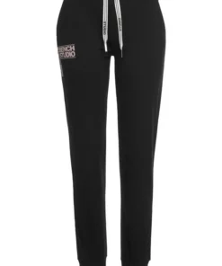 Bench. Jogginghose mit Logodruck Schwarz, Grau, Altrosa -Bench Verkaufsgeschäft 37692768 972f 5f31 addb b49e727201c5