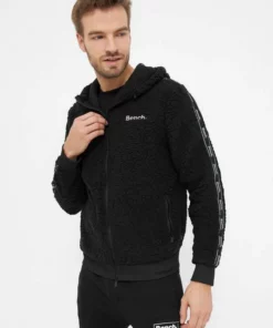 Bench. Fleecejacke »Plaint« Stickerei, Sportives Seitenband Schwarz, Navy, Grau -Bench Verkaufsgeschäft 398f69af e3a2 5904 ba46 029d1ec0128a