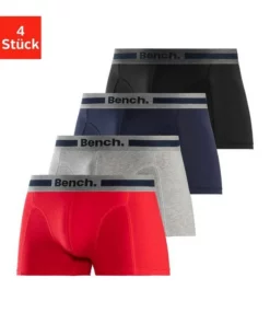 Bench. Boxer (4 Stück) mit Overlock-Nähten vorn Schwarz-anthrazit-meliert, Rot | grau-meliert | navy | schwarz, Blau | bordeaux | anthrazit | petrol, Navy-blau | navy-grau-meliert | navy-rot | navy-wei&szlig; -Bench Verkaufsgeschäft 3ad9ec17 b2a4 5deb b92b ee9a811b0bd0