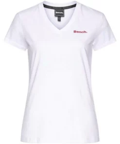Bench. V-Shirt »RACHEL« mit Logopatch im Kontrast Lilac, White, Grey, Mint