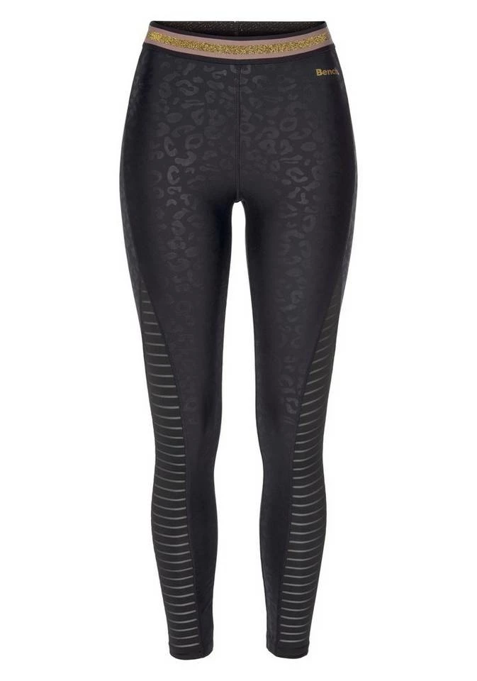 Bench. Leggings mit Leodruck und Mesh-Einsatz Nougat-leo, Schwarz-leo 2 Bench. Leggings mit Leodruck und Mesh-Einsatz Nougat-leo, Schwarz-leo – Bild 2