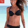 Bench. Push-Up-Bikini-Top »Perfect«, im Uni-Style Rot, Schwarz, Oliv