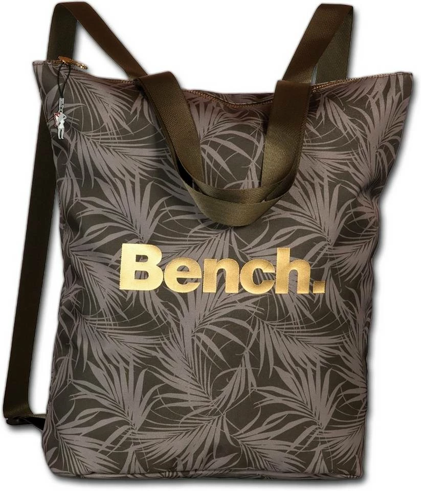 Bench. Cityrucksack »D2ORI303C Bench grün-farbener Rucksack Nylon« (Cityrucksack), Damen, Jugend Cityrucksack, Henkeltasche Nylon, grün, oliv, Größe ca. 40cm, Blätter-Print 1 Bench. Cityrucksack »D2ORI303C Bench grün-farbener Rucksack Nylon« (Cityrucksack), Damen, Jugend Cityrucksack, Henkeltasche Nylon, grün, oliv, Größe ca. 40cm, Blätter-Print