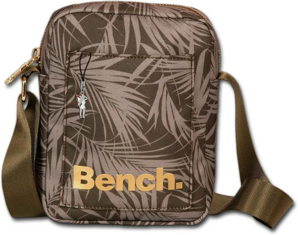 Bench. Umhängetasche »D2OTI304C Bench sportliche MiniBag Umhängetasche« (Umhängetasche), Damen, Jugend Tasche aus Nylon, Größe ca. 14cm in grün, oliv, Blätter-Print 1 Bench. Umhängetasche »D2OTI304C Bench sportliche MiniBag Umhängetasche« (Umhängetasche), Damen, Jugend Tasche aus Nylon, Größe ca. 14cm in grün, oliv, Blätter-Print