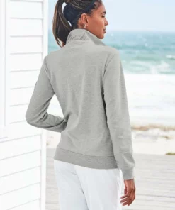 Bench. Sweatjacke mit glänzender Logostickerei am Stehkragen Schwarz, Ecru, Hellgrau-melange 23 Bench. Sweatjacke mit glänzender Logostickerei am Stehkragen Schwarz, Ecru, Hellgrau-melange -Bench Verkaufsgeschäft 70b1958a a32d 5c66 adde e40e374d71fe