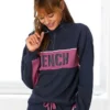 Bench. Sweatshirt »Contrast« im Color-Blocking Design mit Logoprint Grau-meliert-pfirsich, Navy-pink, Wei&szlig;-schwarz