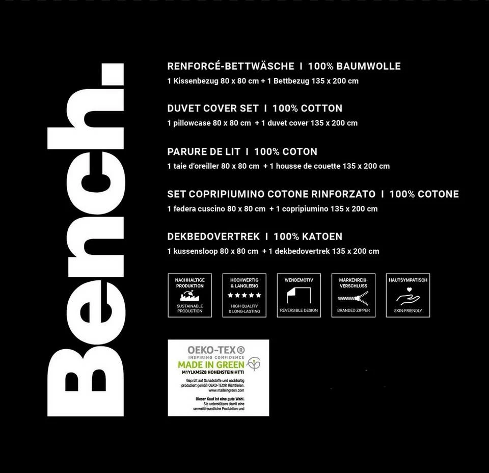 Wendebettwäsche »Bench«, Bench., mit Schriftzug Rosa, Schwarz, Grau, Mint 6 Wendebettwäsche »Bench«, Bench., mit Schriftzug Rosa, Schwarz, Grau, Mint – Bild 6