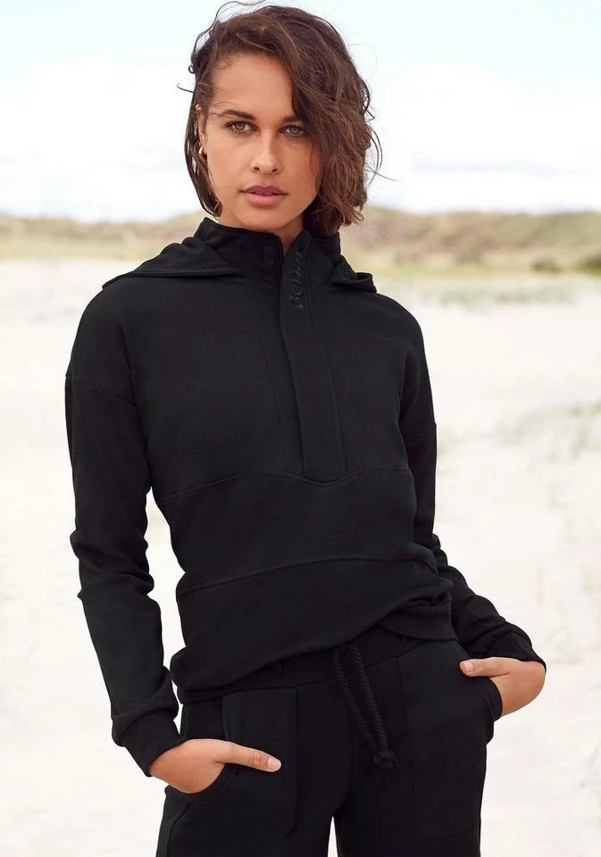 Bench. Kapuzensweatshirt mit Stehkragen und Reißverschluss Schwarz, Türkis 8 Bench. Kapuzensweatshirt mit Stehkragen und Reißverschluss Schwarz, Türkis – Bild 8