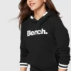 Bench. Kapuzensweatshirt mit Frontdruck Schwarz, Grau, Bordeaux