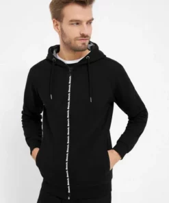Bench. Sweatjacke »Lucker« nachhaltige Baumwolle, branded Zipper