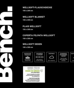Wohndecke »Bench«, Bench., samtweiche Wellsoft-Decke -Bench Verkaufsgeschäft 9a765799 682f 55c7 887c 8369c84589f7