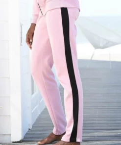 Bench. Sweathose mit Seitenstreifen und geradem Bein Mint-schwarz, Rosa-schwarz, Schwarz, Anthrazit-meliert-schwarz