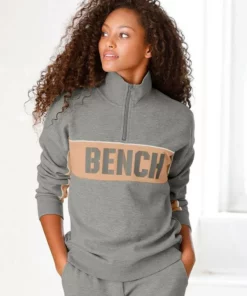 Bench. Sweatshirt »Contrast« im Color-Blocking Design mit Logoprint Grau-meliert-pfirsich, Navy-pink, Wei&szlig;-schwarz -Bench Verkaufsgeschäft b28d30f4 e875 54ea b4a0 f15096ee75f4