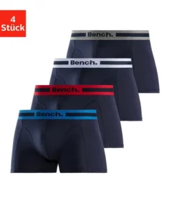 Bench. Boxer (4 Stück) mit Overlock-Nähten vorn Schwarz-anthrazit-meliert, Rot | grau-meliert | navy | schwarz, Blau | bordeaux | anthrazit | petrol, Navy-blau | navy-grau-meliert | navy-rot | navy-wei&szlig; -Bench Verkaufsgeschäft b590f62e 254d 5762 af93 8e6b9d1ac956